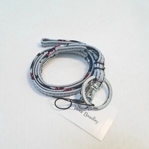 Vera Bradley Lanyard Key Id Holder Playful Penquin